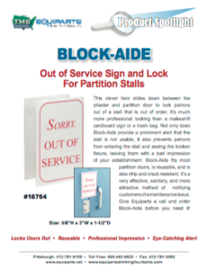 Block aide door lock sign