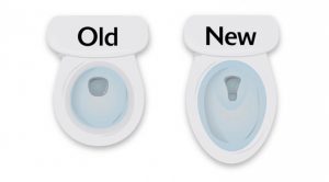 Old and New Toilet Bowls