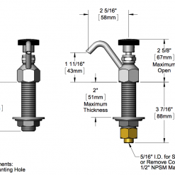 T & S BRASS B-2282 DIPPERWELL FAUCET