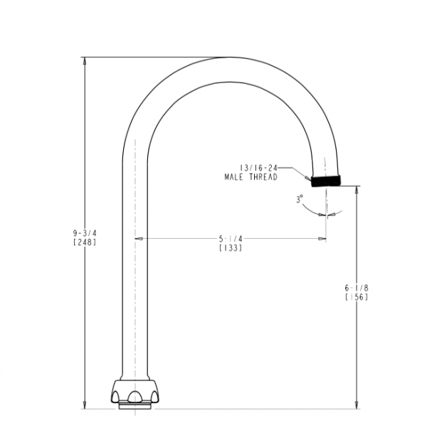 CP GOOSENECK SPOUT 5-1/4”