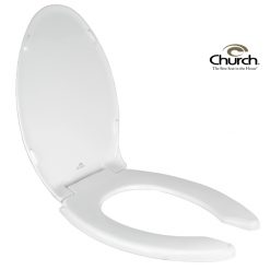 TOILET SEAT - ELONGATED OPEN FRONT W/COVER