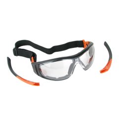 SAFETY GOGGLES - FOAM LINED W/ TEMPLES & STRAP