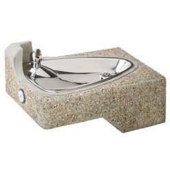 HAWS 1047 - BARRIER-FREE DRINKING FOUNTAIN CONCRETE WITH EXPOSED AGGREGATE & IN-WALL MOUNTING PLATE