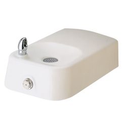HAWS 1311 - BARRIER-FREE DRINKING FOUNTAIN WITH WHITE ENAMELED IRON INTEGRAL BOWL
