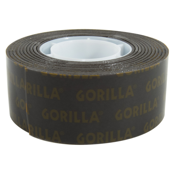 GORILLA GLUE 6055002 GORILLA BLACK DOUBLE SIDED MOUNTING TAPE 1 IN. X 60  IN.HEAVY DUTY HOLDS UP TO 30 LBS – Equiparts