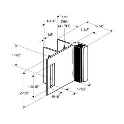 S/S STRIKE & KEEPER USED WITH SLIDE LATCH