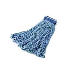 24 OZ BLUE WET MOP HEAD WITH UNIVERSAL HEADBAND & LOOPED ENDS