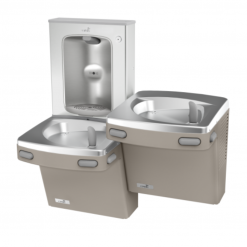 OASIS-LVD PG8SBFSL 507318 SANDSTONE STAINLESS STEEL ALCOVE SPLIT LEVEL WATER COOLERS WITH MANUAL BOTTLE FILLING STATION (NEW STYLE)