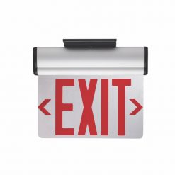 SATCO 67-111 RED (MIRROR) EDGE LIT LED EXIT SIGN WITH DUAL FACE TOP/ BACK / END MOUNT