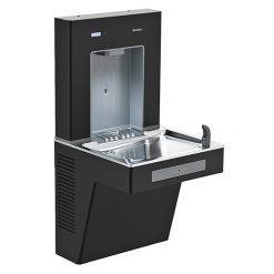 SLOAN DRS110 DROPSPOT ON-WALL BOTTLE FILLER WITH SINGLE LEVEL COOLER (BLACK POWDER COAT)