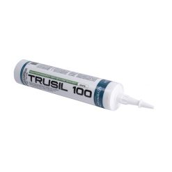 EVERKEM DIVERSIFIED PRODUCTS TS-100W TRUSIL-100 100% ACETOXY SILICONE SEALANT - WHITE - 10.1 OZ TUBE