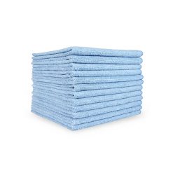 BLUE MICROFIBER CLOTHS (12 PC)