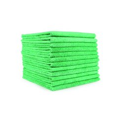 GREEN MICROFIBER CLOTHS (12 PC)