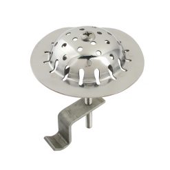 Tub Drain Strainer Domed Hole Pattern 1.75 Chrome-Plate Steel