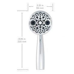 OXYGENICS 87143 1.75 GPM HANDHELD POWER MASSAGE SHOWER HEAD WITH FLEXIBLE HOSE